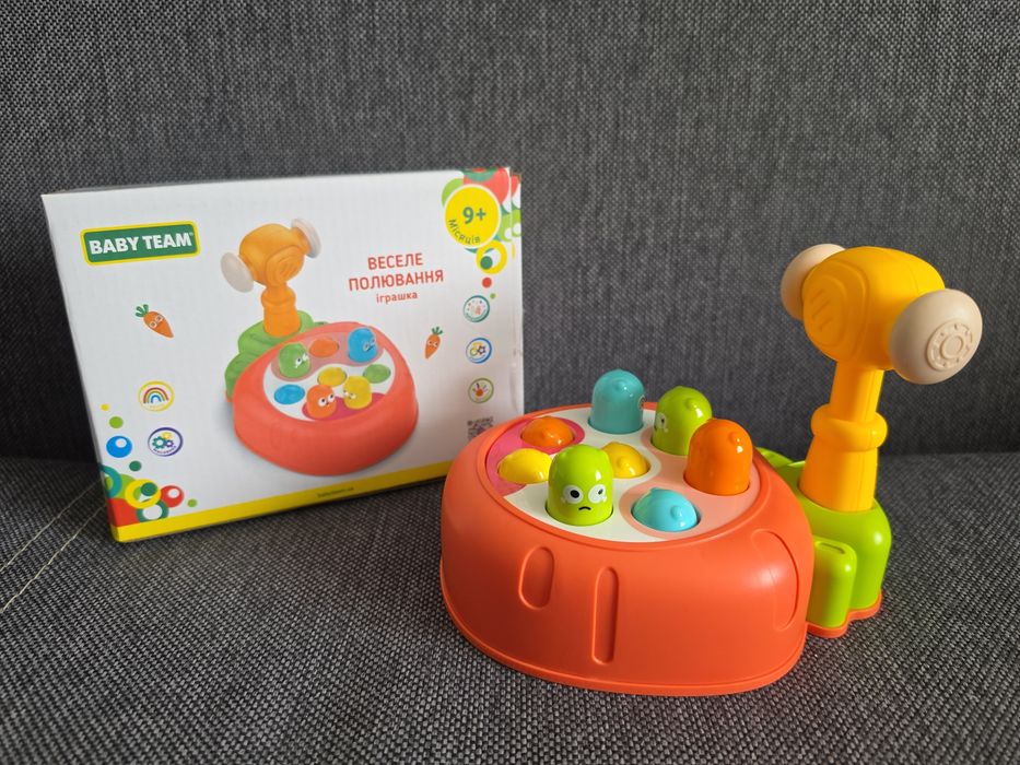 Розвиваюча іграшка-стукалка Baby Team Веселе полювання, стукалка з молоточком