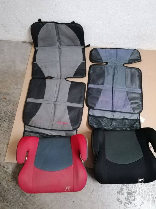 Cadeira auto e resguardo protector do banco do carro