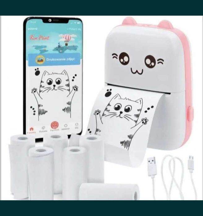 Мини принтер, термопринтер детский Mini Printer