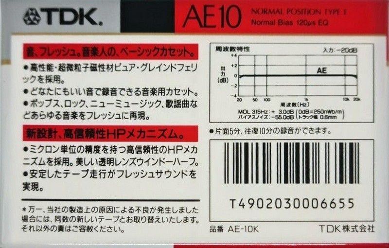 Cassette TDK AE C10
