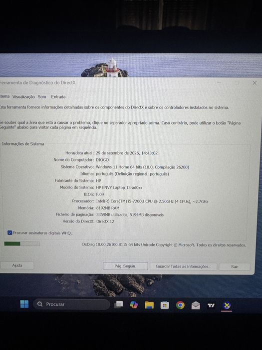 portátil HP Envy 13-ad008np