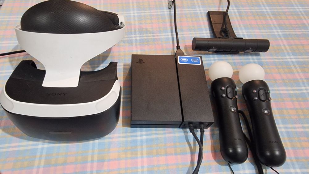 SONY PSVR + Kamera + Kontrolery Move + Connektor do PS5 (dliała i z nią)