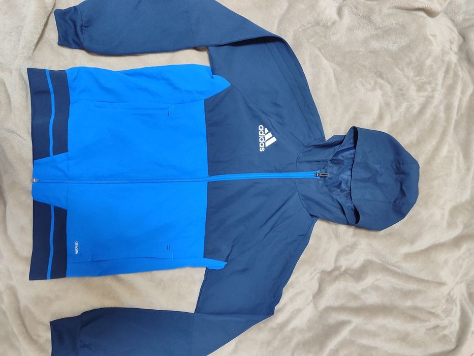 Вітровка Adidas Tiro17 Pre Jkt BQ2774 синього кольору