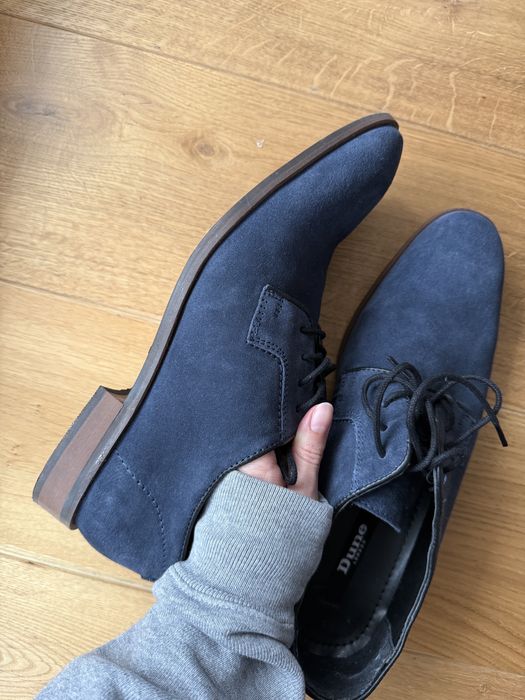 Buty ślubne Dune - r.43/US 10M, granatowo-niebieskie, zamsz