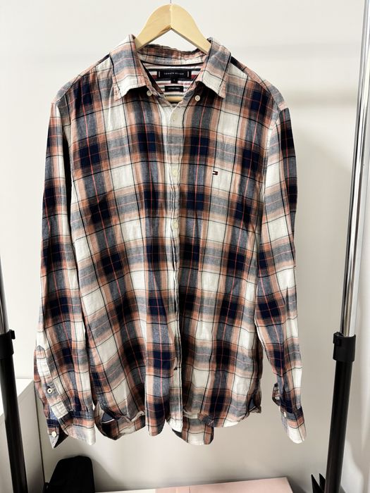 Мужская рубашка оригинальная TOMMY HILFIGER размер L