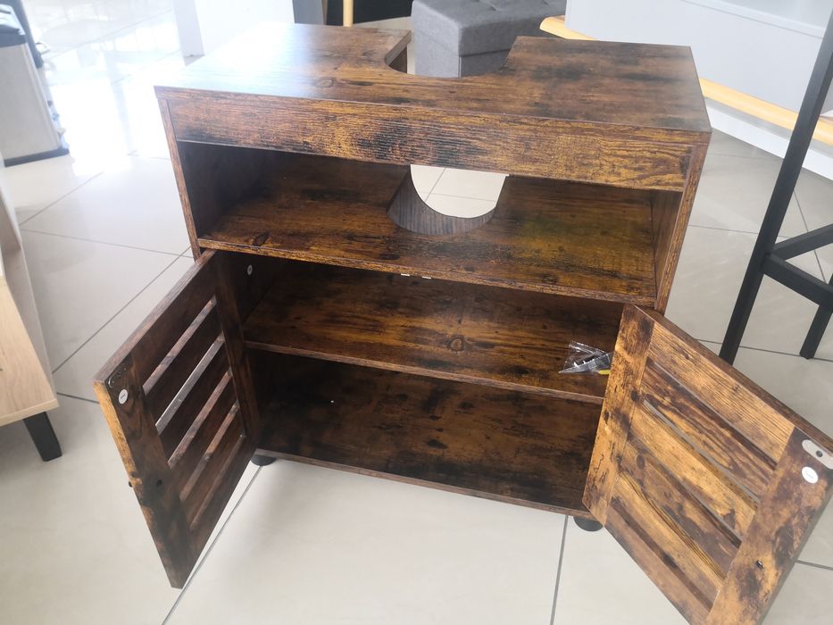 Stojącą szafka pod umywalkę Loft vintage uchylne drzwiczki półka 60cm