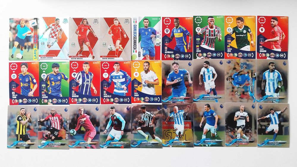 192 cards FUTEBOL várias coleções | Panini Topps lote ou venda a vulso