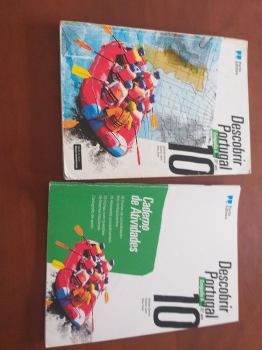 Manuais e cadernos de atividades do 10 ano.