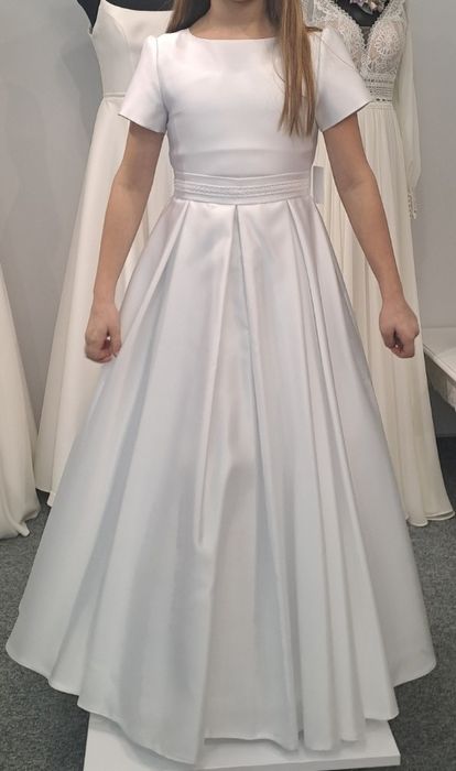 Suknia komunijna r. 146 cały zestaw