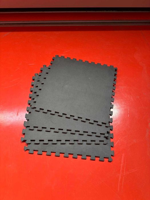 Tapete Puzzle Ginástica em casa 120x120cm preto