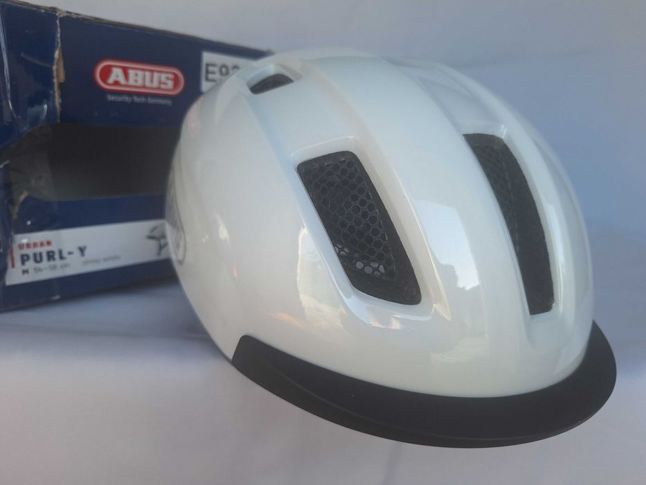 Kask rowerowy Abus Urban Purl-y Shiny White M 54-58cm