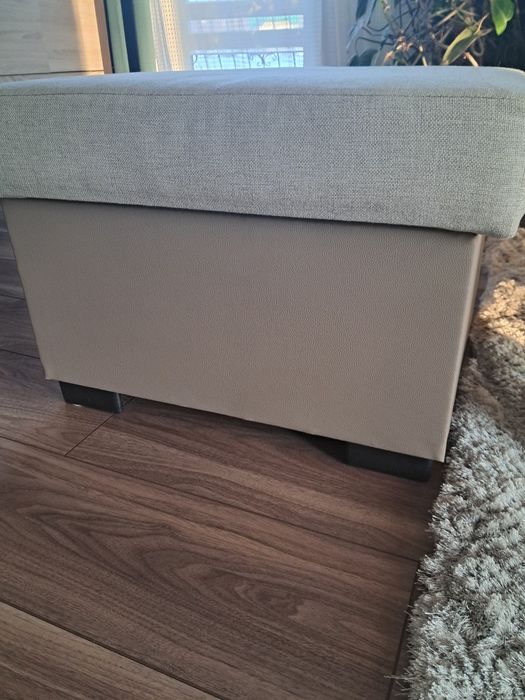 Narożnik szary + pufa