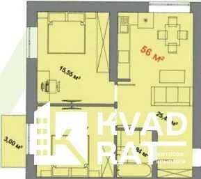 Двокімнатна квартира 56 м центральна частина міста 3 поверх