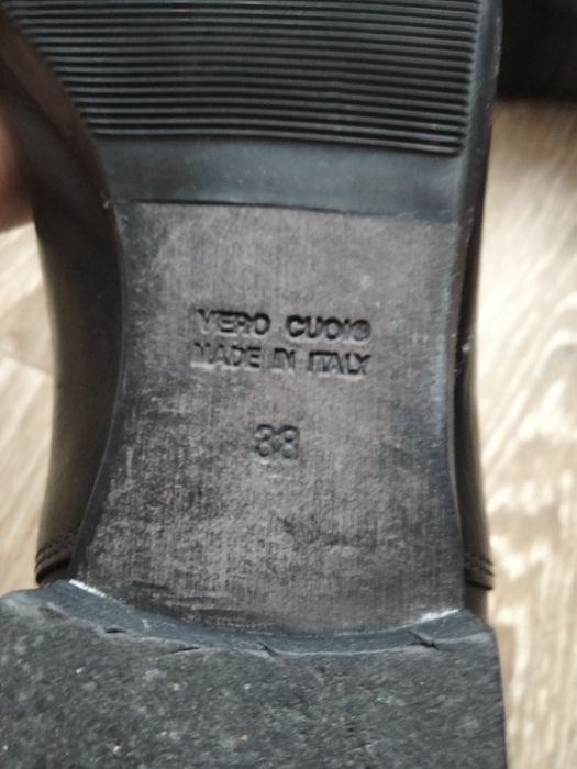 Жіночі шкіряні італійські ботильйони челсі Vero Cuoio, 38 розмір