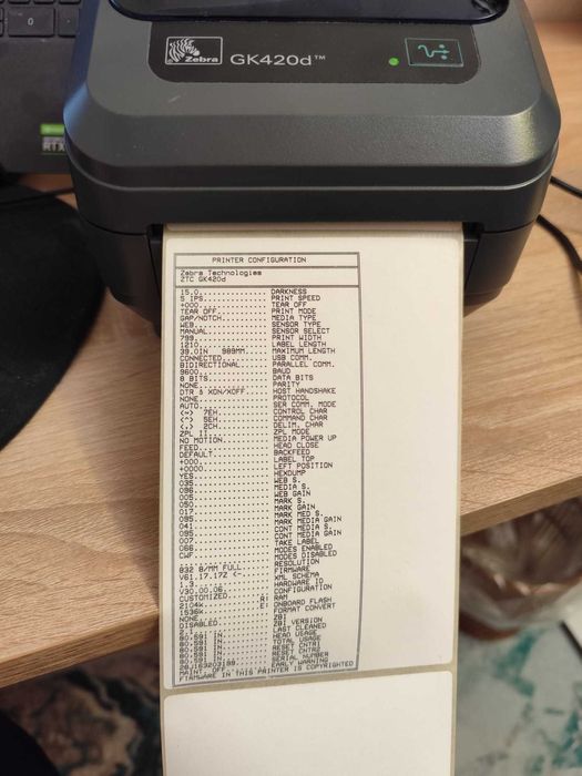 Profesjonalna Drukarka Etykiet Zebra GK420d (Termiczna)