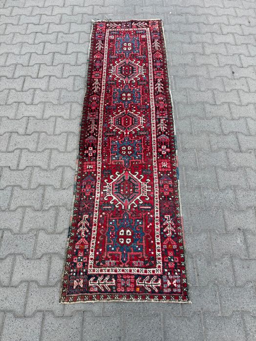 Dywan perski Heriz 230x70 wełna ręcznie tkany chodnik