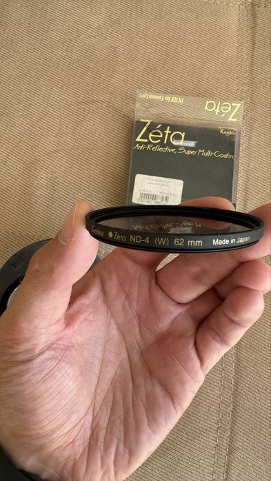Keno Zeta Nd4 62mm та KF Concept Nano-A Variable ND 8-2000 40,5mm