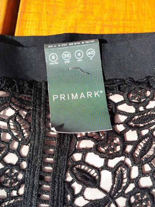 Nowa spódnica ołówkowa z czarnej koronki Primark S 36