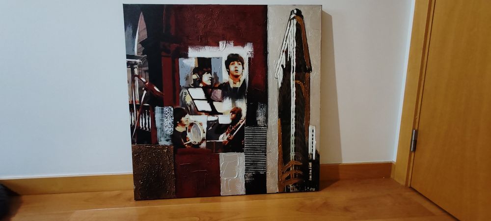 Quadro The Beatles, técnica mista