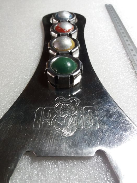 декоративная открывалка "Олимпиада 1980" нерж.