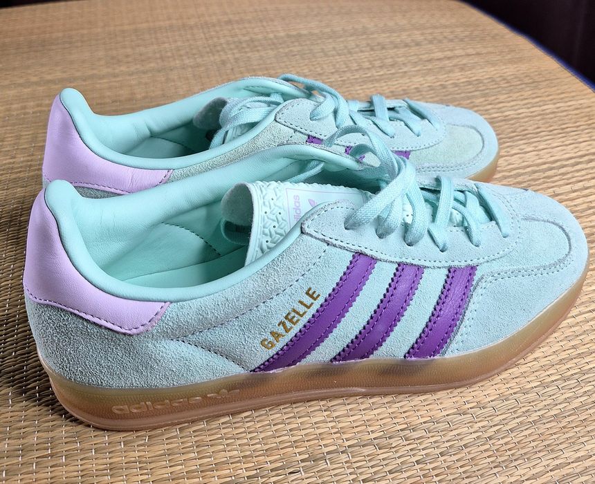 Оригінал 100% Жіночі кроссівки ADIDAS GAZELLE INDOOR W Mint(Розмір 38-24см)