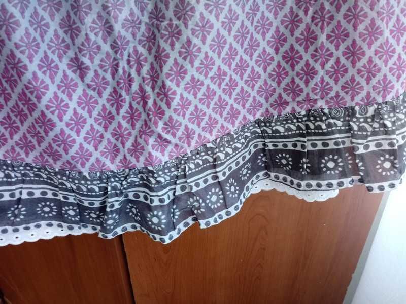 Sukienka ombre midi letnia plażowa falbanka bawełna Bershka S 34