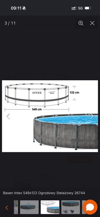 Basen ogrodowy intex 5.5m