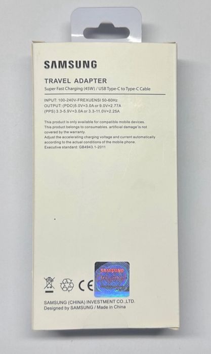 Samsung 45W PD Adapter USB-C зарядний пристрій новий