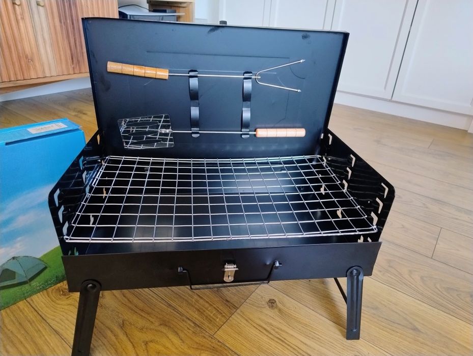 Grill przenośny walizeczka zestaw nowy