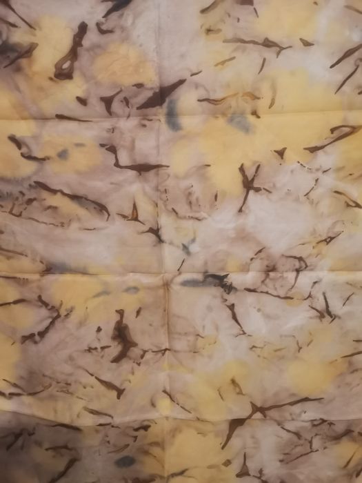 Artys Handmade chusta, apaszka 100% Silk, odcienie brązu