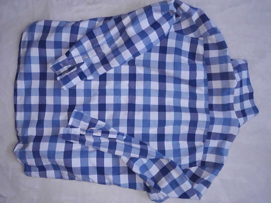 Koszula w niebieską kratę H&M L.O.G.G r.M