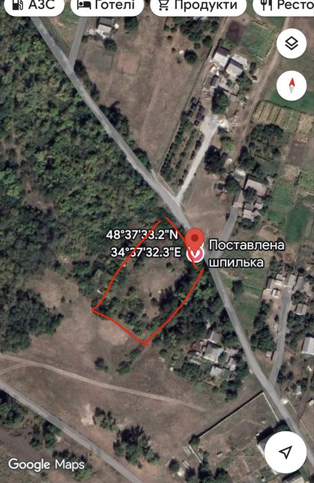 Єлизаветівка, ділянка 34 сотки,  5хв до Блакитного озера