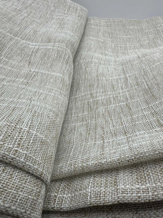 Par de cortinas linho Miulee 140×245 cm com ilhós natural