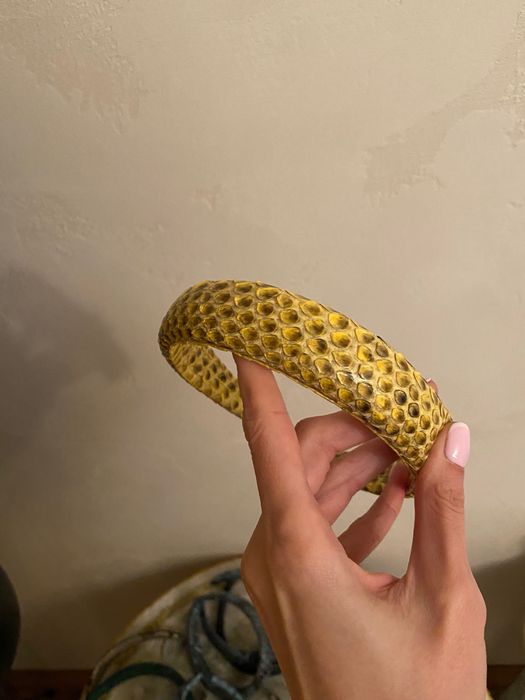 Роскошные дизайнерские обручи для волос из кожи питона