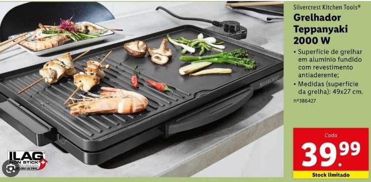 Grelhador Silvercrest Teppanyaki c/ GARANTIA
