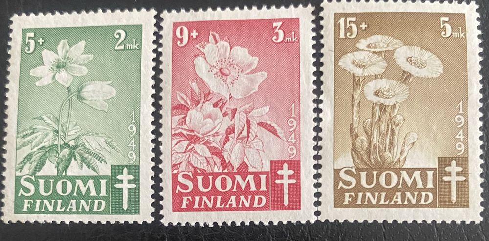 Zestaw znaczków  Finlandii i Białorusi