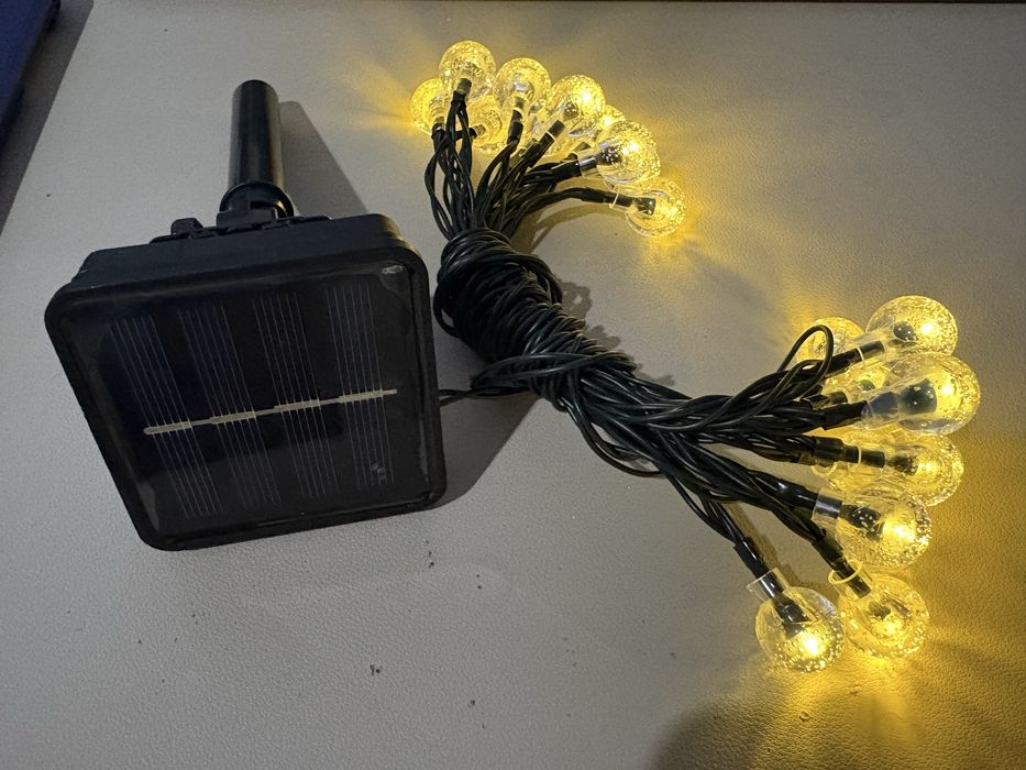 Girlanda solarna LED – 20 żarówek – nowa