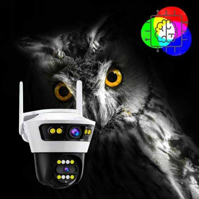Kamera IP WiFi 8MP Obrotowa Zewnętrzna Wewnętrzna Alarm Mikrofon