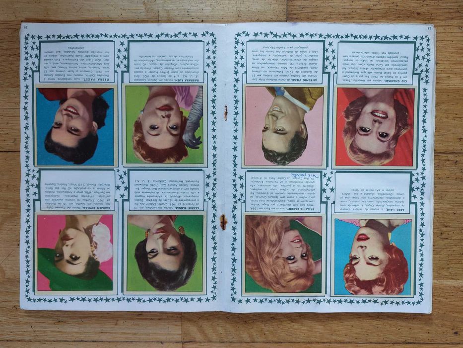 Caderneta cromos "Cine Foto, Estrelas de hoje e de sempre" completa