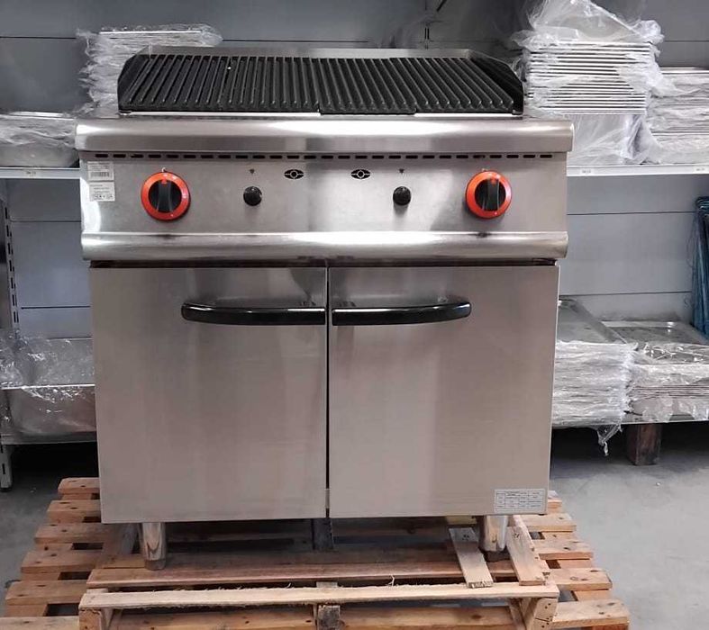 Grelhador a Gás C/ Pedra Vulcânica e Armário - NOVO