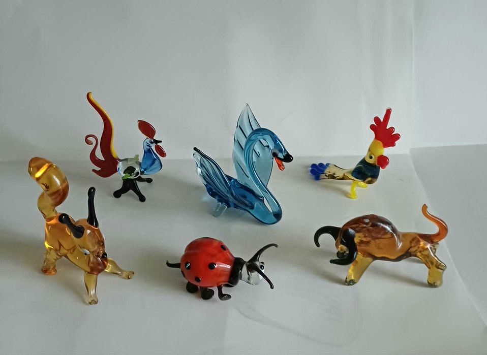 Figurki szklane typu Murano