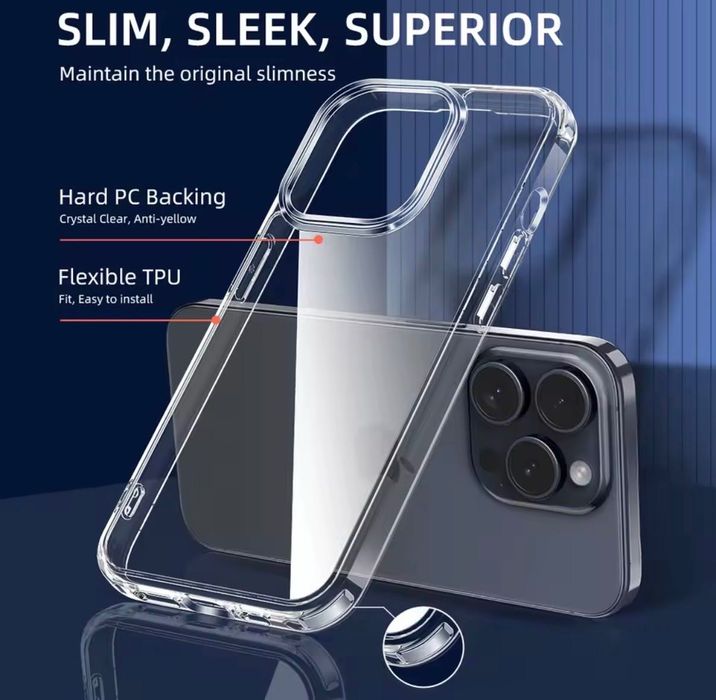 Чохол на iPhone 16pro прозорий