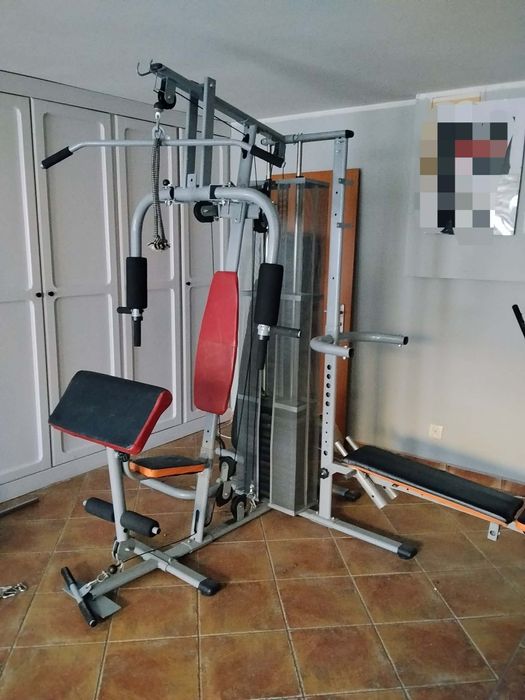 Atlas do ćwiczeń + obciążenie 83kg, Gryf, hantle, kettlebell siłownia