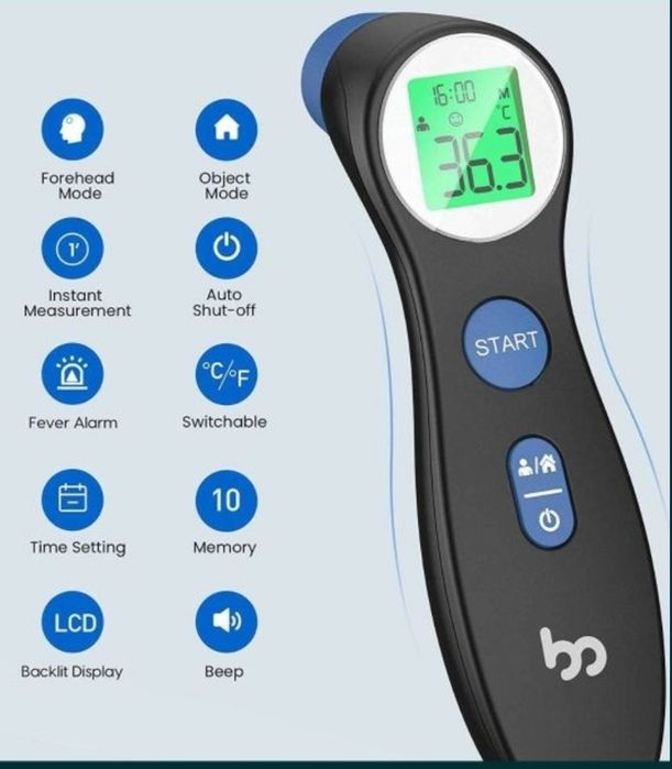 Termometr czołowy, medyczny