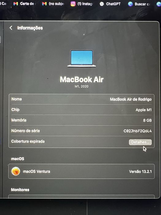 Macbook air m1 2020