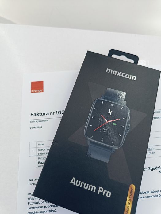 Smartwatch FW55 Aurum Pro Nowy czarny 24 gwarancji faktura