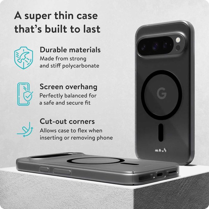 Чехол Mous Super Thin Crystal Clear для Pixel 9 / 9 Pro (не XL). С MagSafe.