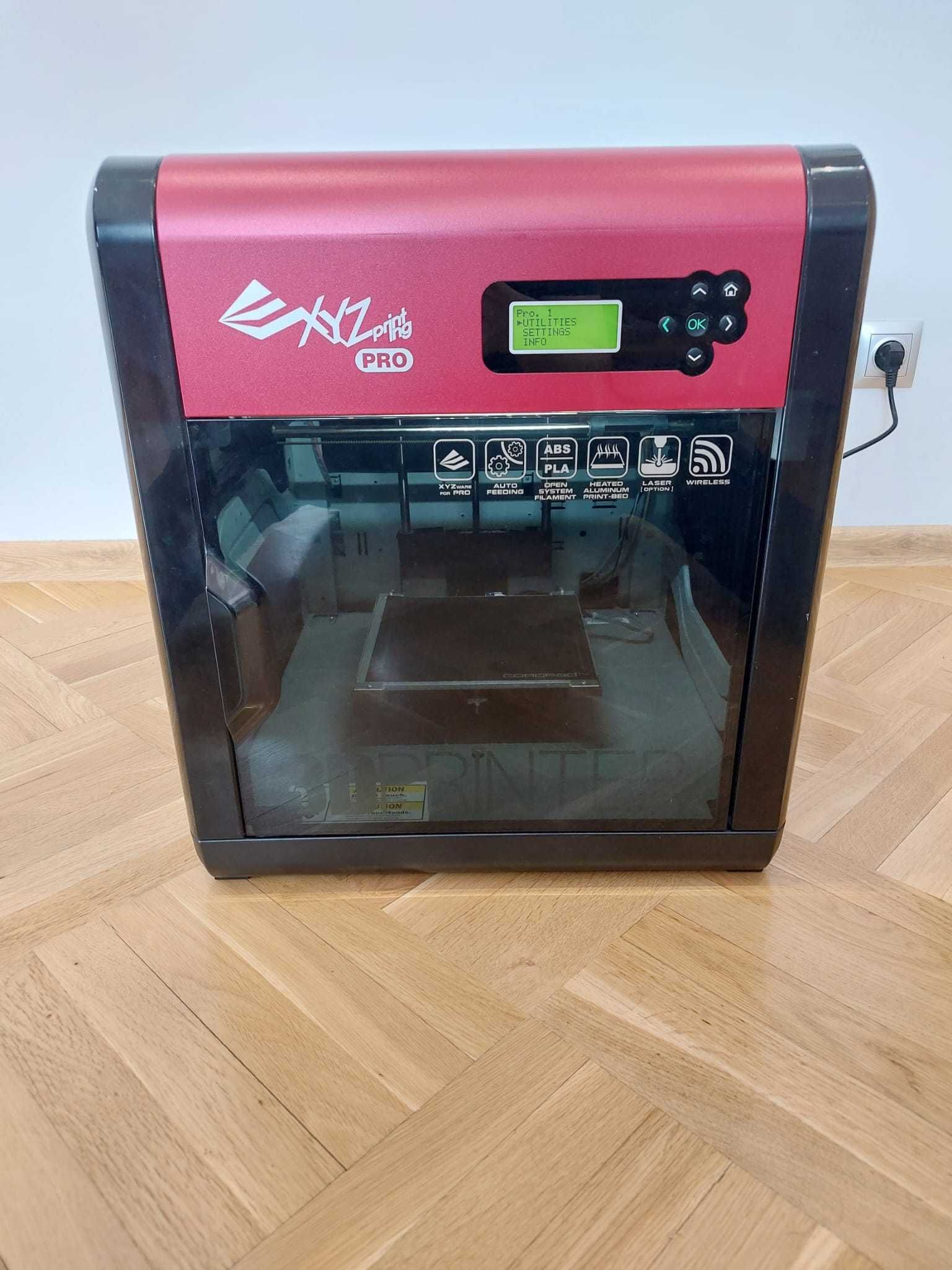 Drukarka 3D XYZ da Vinci 1.0 Pro 3 in 1 + moduł lasera do grawerowania