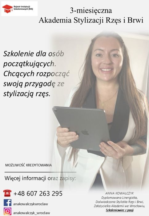 3-miesieczna Szkoła Stylizacji Rzęs i Brwi szkolenia