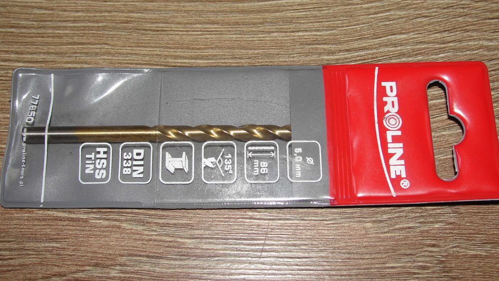 Wiertło do metalu HSS TIN 5,0mm Proline DIN388